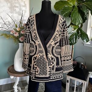 Gorgeous Black and Gold Beaded Jacket